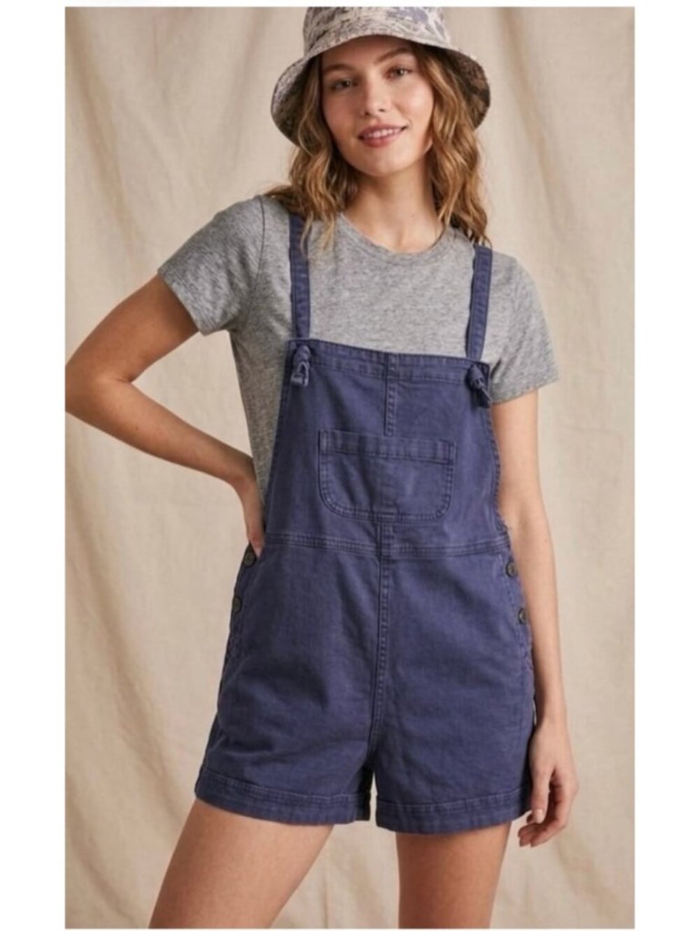 Anthropologie Pilcro Shorts Overalls Women's Small Blue Denim Crossback Pockets